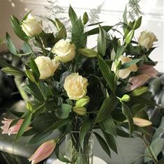 Lily &amp; Rose Vase Arrangement