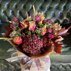 Autumnal Roses and Hydrangeas