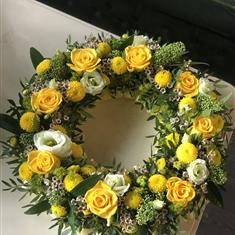 Lemon &amp; White Wreath