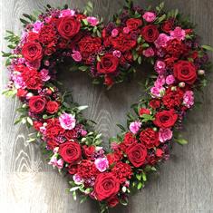 Red &amp; Pink Loose Open Heart