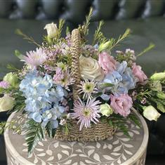 Pink, Lilac &amp; Cream Country Style Basket