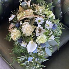Luxury Blue &amp; White Basket Arrangement