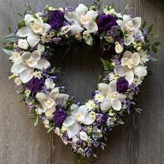 Purple &amp; White Open Heart
