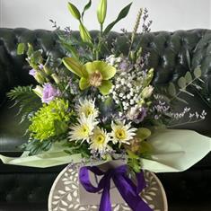 Purple &amp; Green Flower Bag