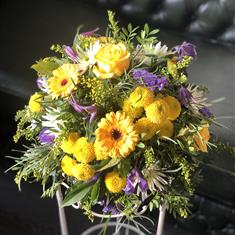 Yellow &amp; Purple Traditional Posy