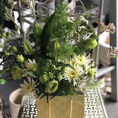 Funky Green Bag Arrangement 