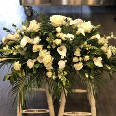 White Calla Lily Casket Spray