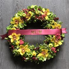 Green &amp; Yellow &amp; Red Wreath 