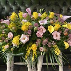 Pink &amp; Yellow Coffin Spray