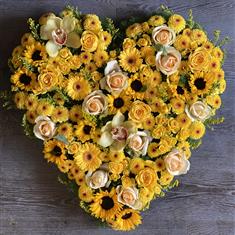 Large Yellow Sunflower Heart