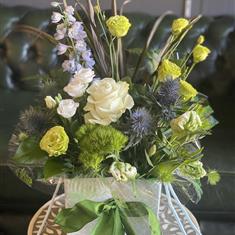 Blue &amp; Green Bag arrangement 