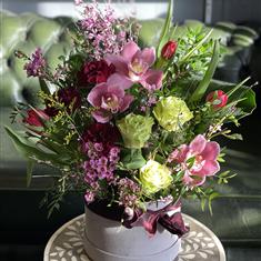 Large Staged Modern Hatbox 