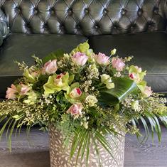 3 ft Green Orchid Casket Spray