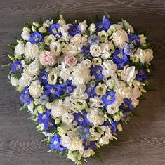 Blue, Green &amp; White Loose Heart