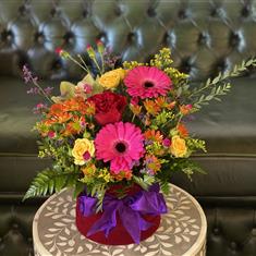 Florist Choice Vibrant Hatbox 