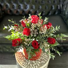 12 Red Rose Hatbox