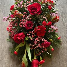 Red &amp; Pink sheaf in oasis 