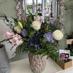 Heavy Stone Garden Vase Arrangement 